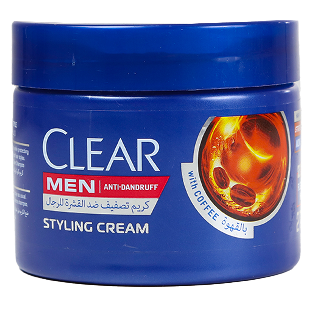Clear Men Anti-Dandruff Hair Styling Cream with Coffee - 275ml