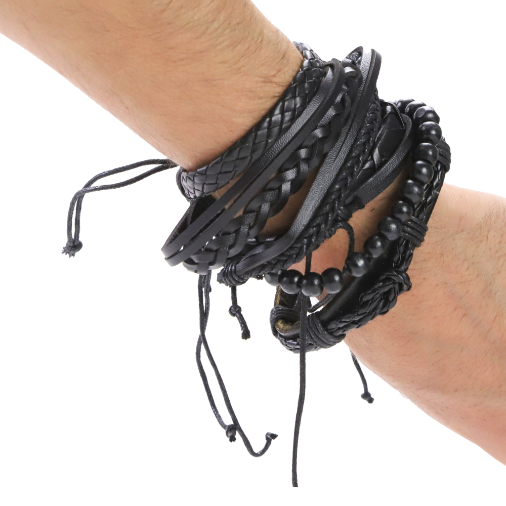 adjustable leather wristbands