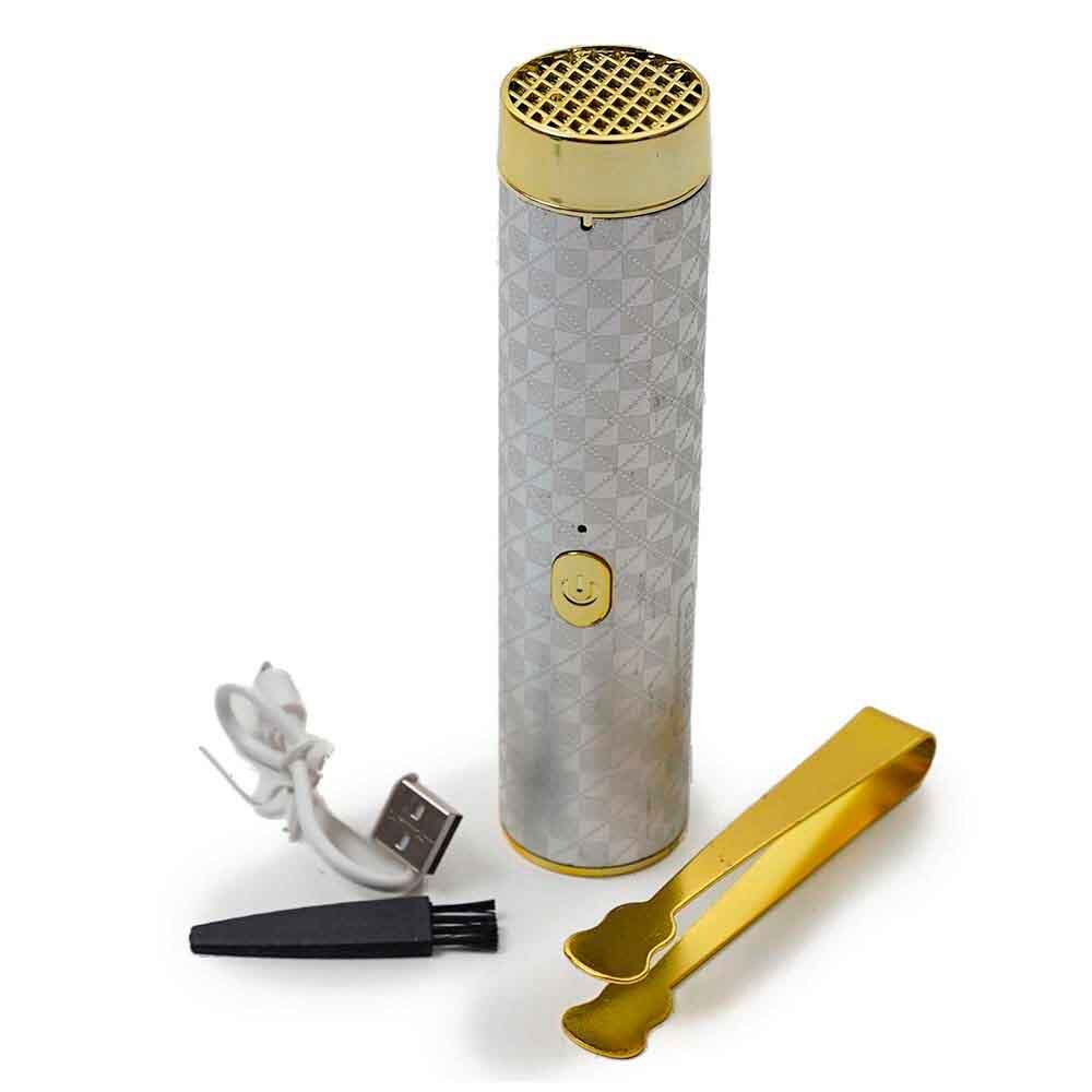 Silver Mini Portable USB Incense Burner, Rechargeable USB Power Electric  Bakhoor for Home Clothing Hand-Held Incense Burner