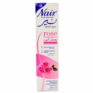 Rose Fragrance Nourishing Nair Hair Remover Cream With Baby Oil, For Silky  Smooth Skin, 110g