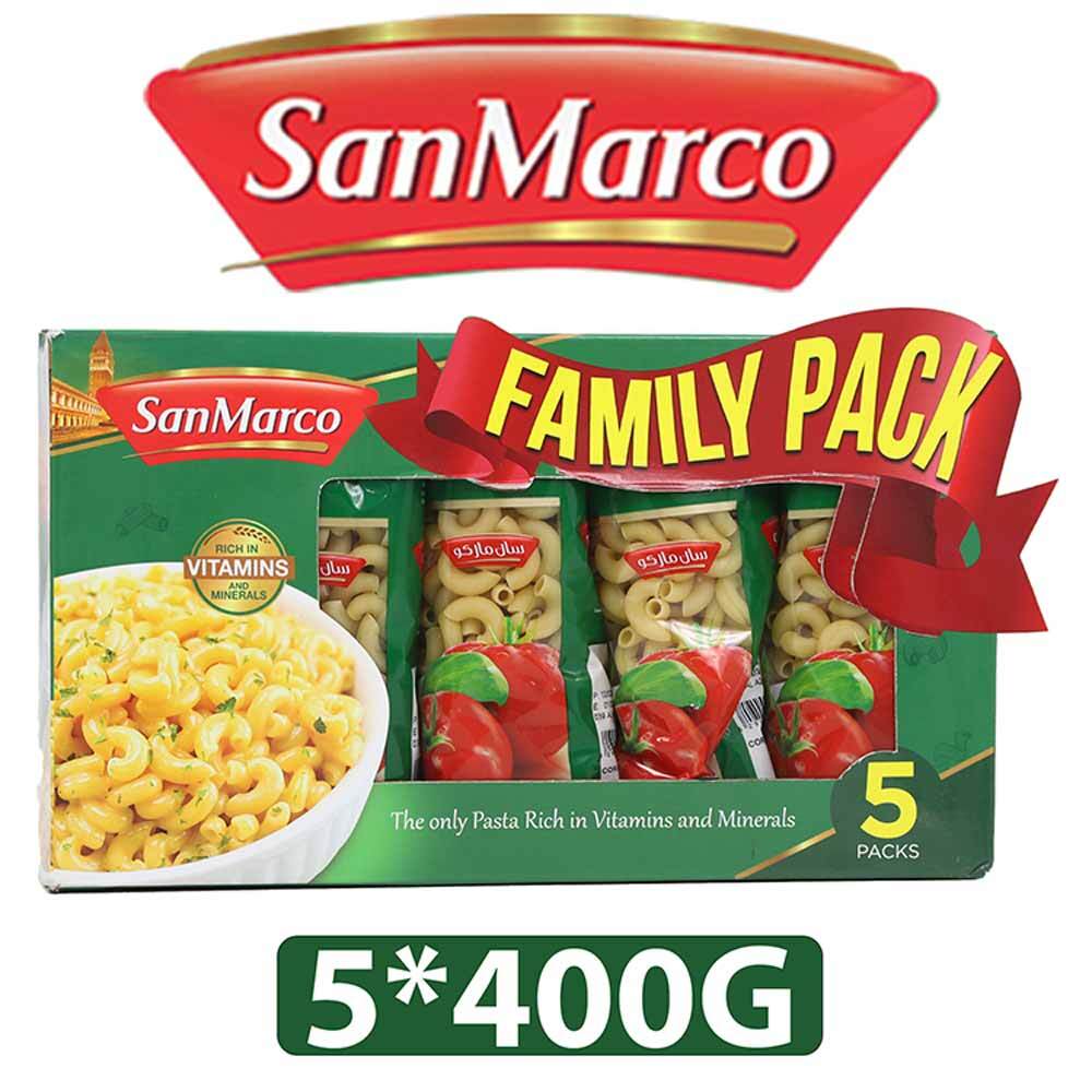 Sanmarco Family Pack Pasta Rich in Vitamins and Minerals 5X400gms